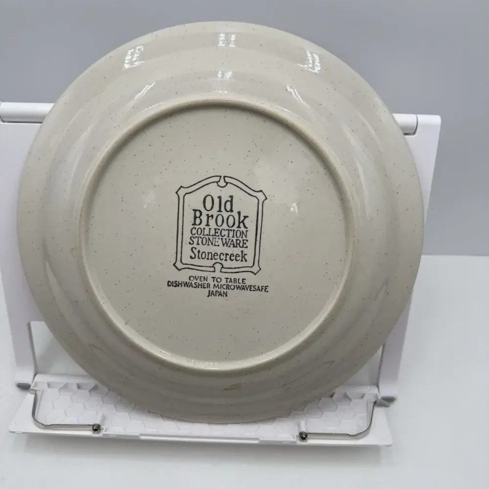 Old Brook Collection Stoneware Retro MCM Stone Brook Dinner Plate‎ 10.75” D EUC